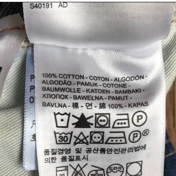 NWT Levi’s Levi Strauss Authorized Vintage 505 Cropped Raw Hem Blue Jeans Sz 30 - Picture 4 of 8